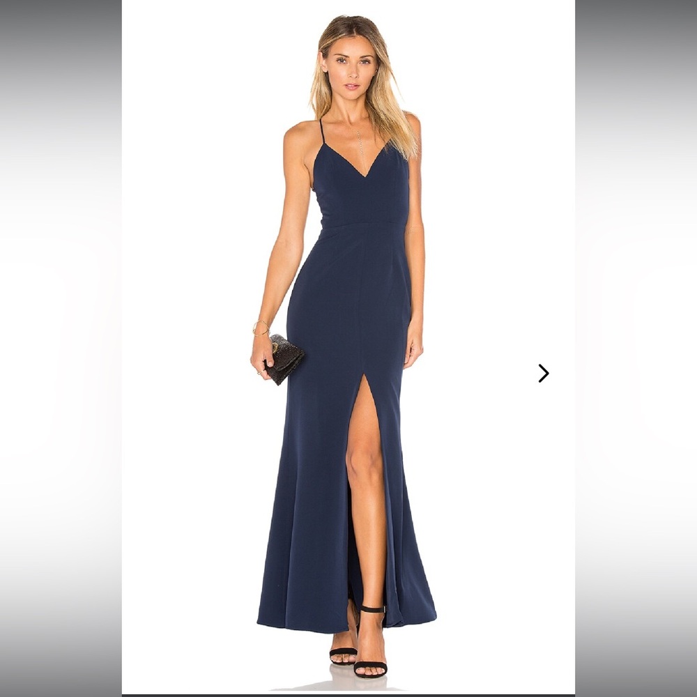 Lovers & Friends Helena Gown in Navy Blue